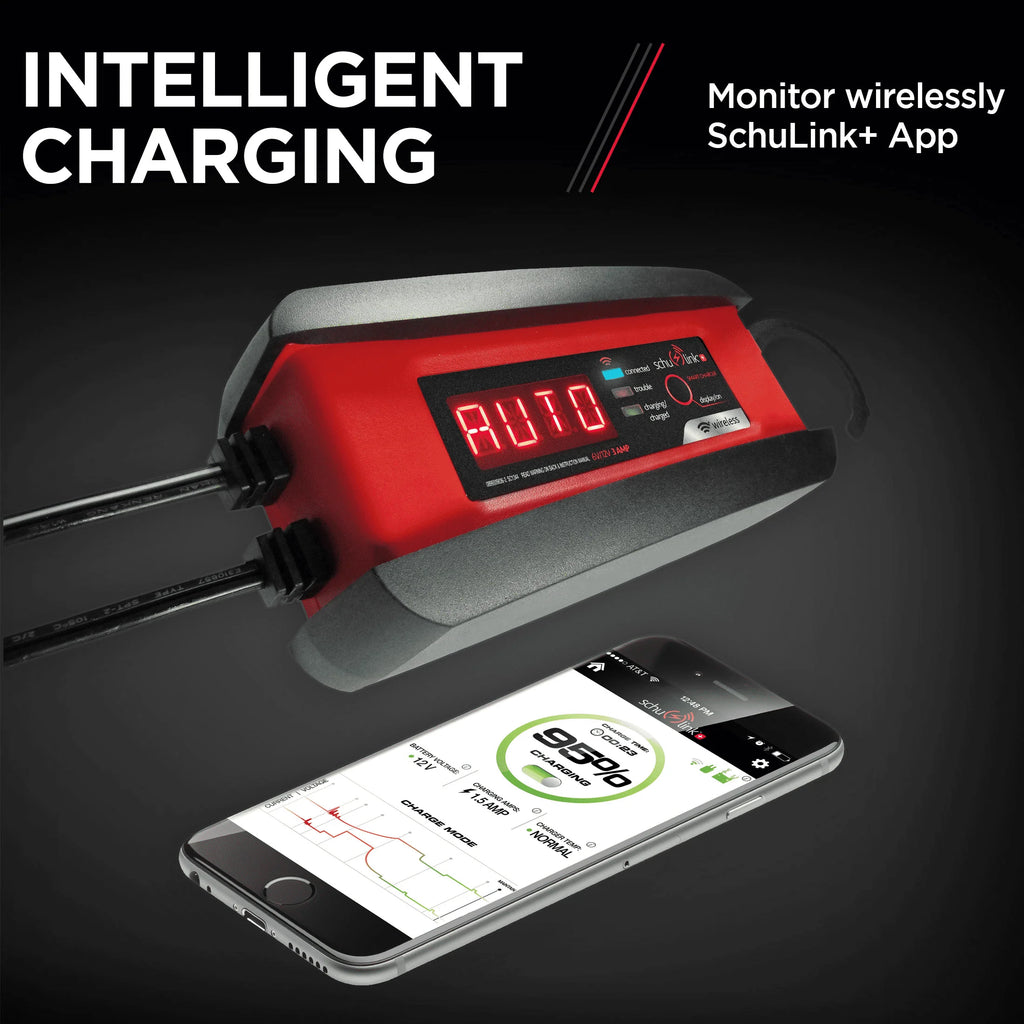 Schumacher SC1344 3A 6V/12V Smart Battery Charger and Maintainer - wireless monitoring, New in Box