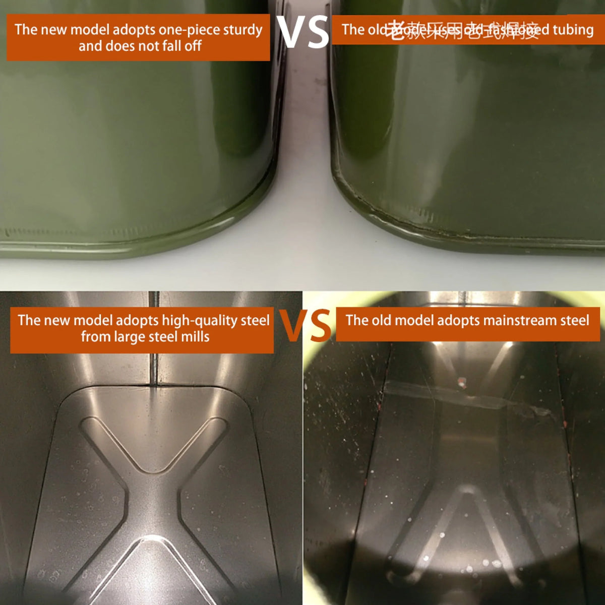 MoreChioce 10L Green Metal Jerry Can Store Container for Petrol Oil Water Alcohol