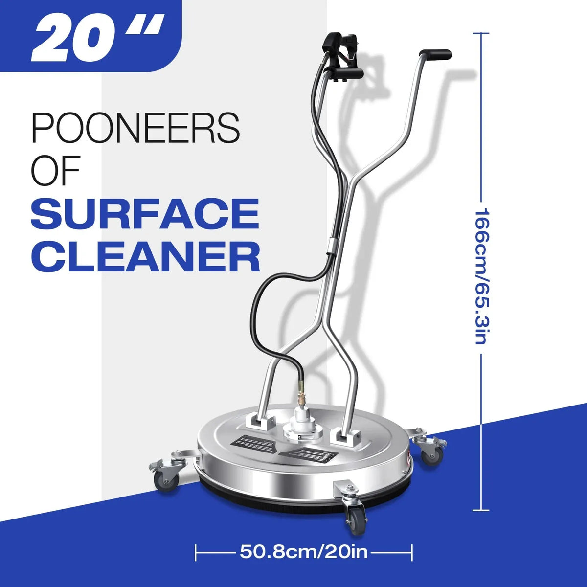 20 Inch Pressure Washer Surface Cleaner Power Washer Dual Handle 4500 PSI