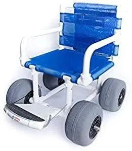 Beach/All Terrain Wheelchair, 12 Balloon Tires for Soft Sand, Easily Disassembles