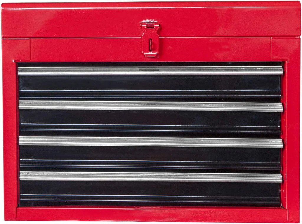 Torin ATBT1204B-RB Rolling Garage Workshop Organizer: Detachable 4 Drawer Tool Chest with Large Storage Cabinet and Adjustable Shelf, 10.98 D x 20.31 W x 40.4 H, Red/Black