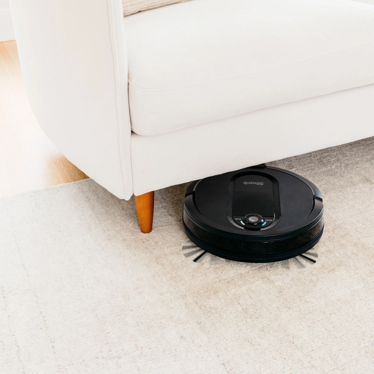 Shark - IQ Robot Self-Empty XL RV1001AE, Wi-Fi Connected, Robot Vacuum with Self-Cleaning Brushroll - Black