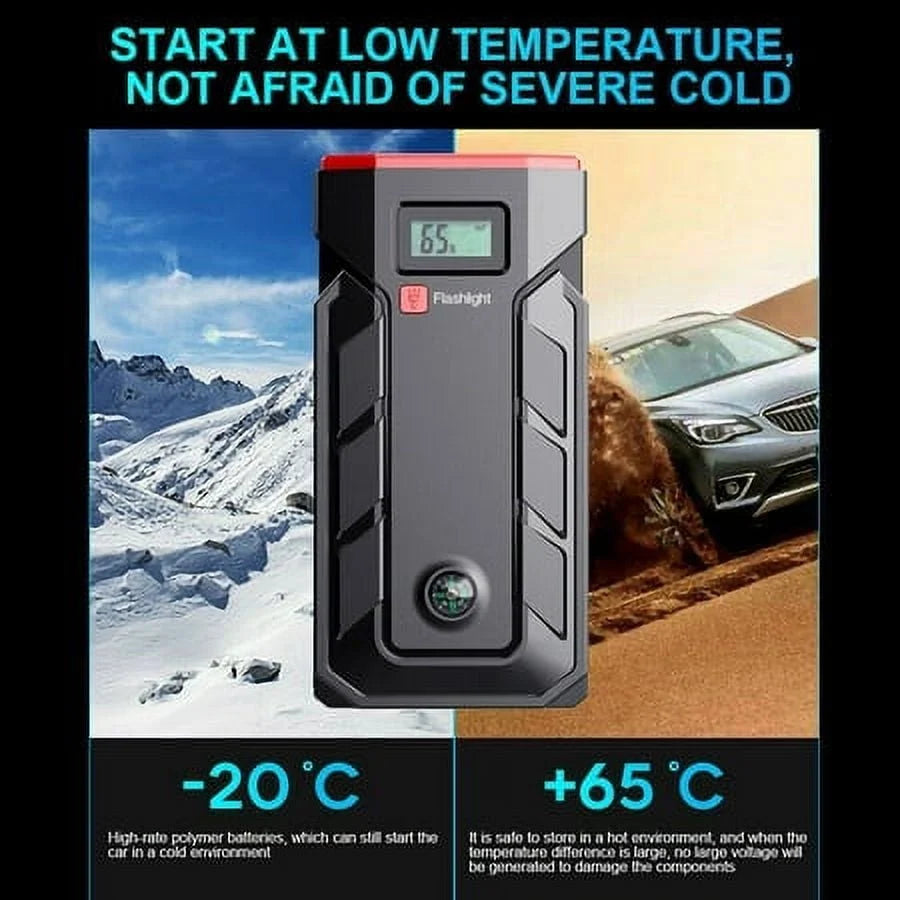 Xhy 50800mAh Car Jump Starter Portable Battery Pack Booster Jumper Box Emergency Start Power Bank Supply Charger with Built-in LED Light