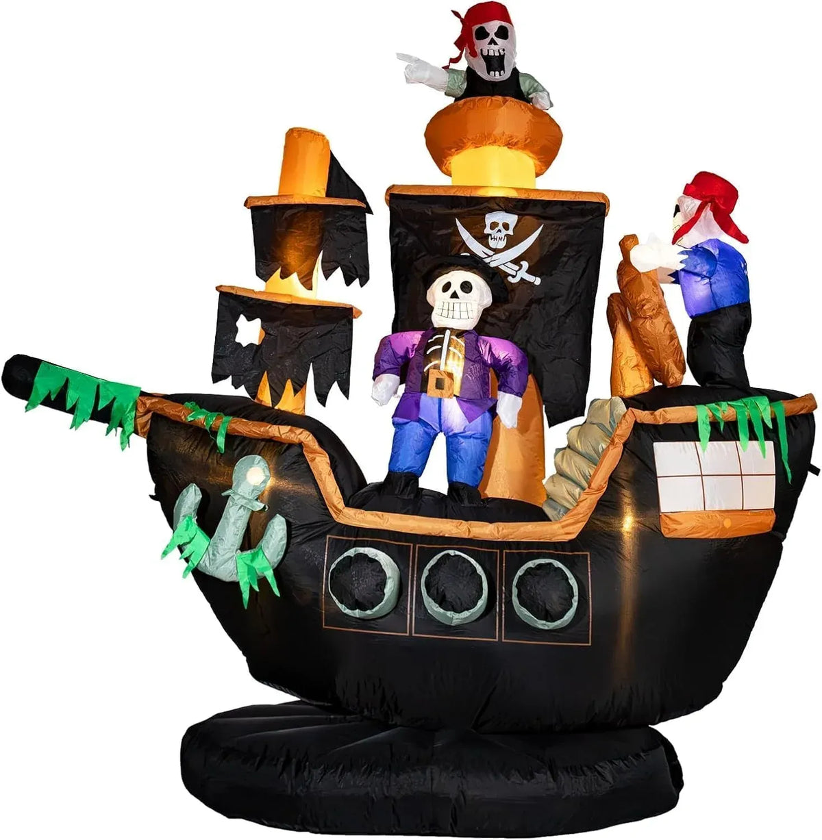 Halloween Inflatable Witch with Cauldron Pot 6FT Halloween Blow Up Inflatables Outdoor Decorations with Build-in LEDs for Home Yard Lawn Garde