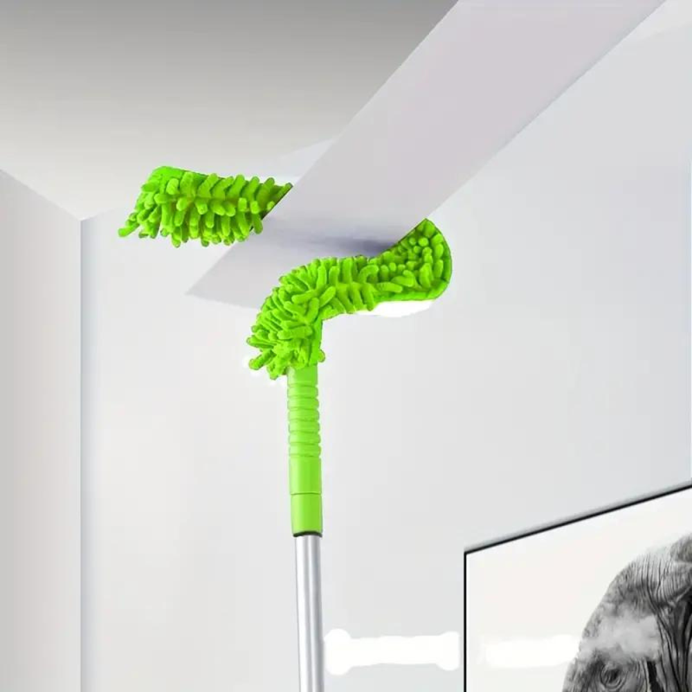 Extendable Ceiling Fan Duster with Bendable Microfiber Head and Aluminum  Pole