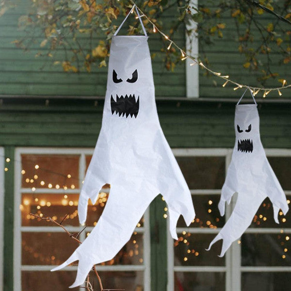 Hanging Ghost Decoration with LED Light Option, 47 Inches Tall