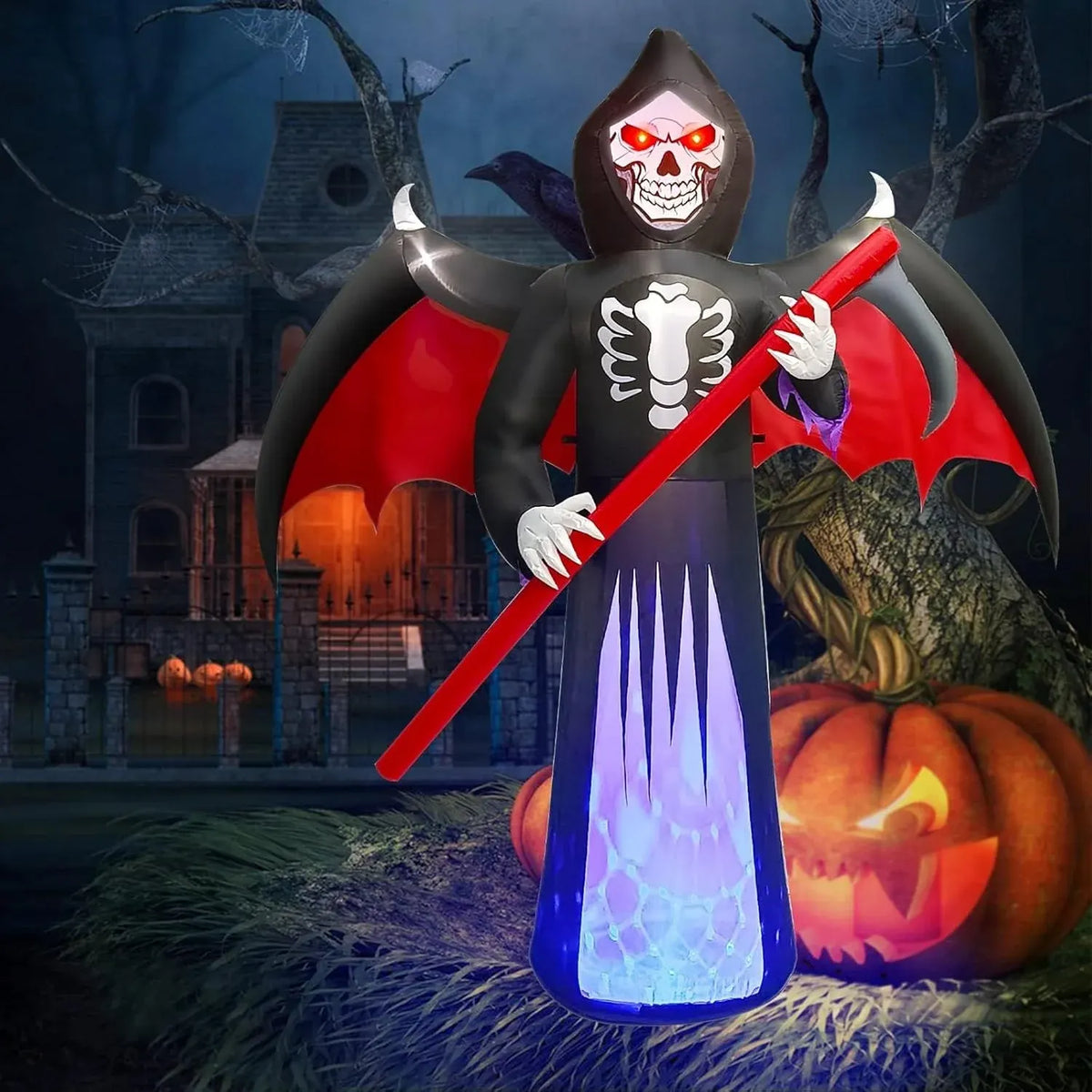 Kalolary 7FT Halloween Inflatables Animated Puppy Dog with Music, Witch Cauldron Halloween Blow Up Yard Decoration with Built-in LEDs for Indoor Outdoor Holiday Party Garden Lawn Decor