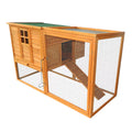 PawHut 64 Large Wooden Chicken Coop Kit With Outdoor Run And Nesting Box