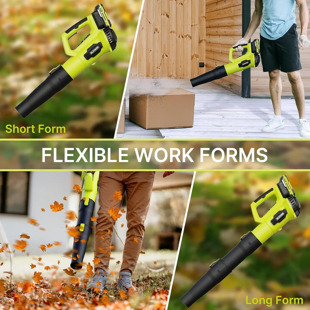 Leaf Blower, 21V Electric Cordless Blower, 2 X 2.0Ah Batteries and Charger Included, Lightweight Leaf Blower for Patio Cleaning, Lawn Care, Blowing Leaves and Dust, etc.