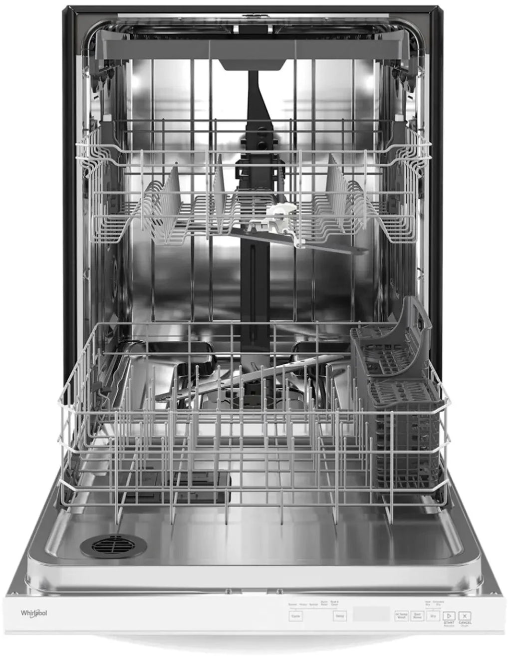 Whirlpool - 24 Top Control Built-In Dishwasher with Stainless Steel Tub, Large Capacity, 3rd Rack, 47 dBA - White
