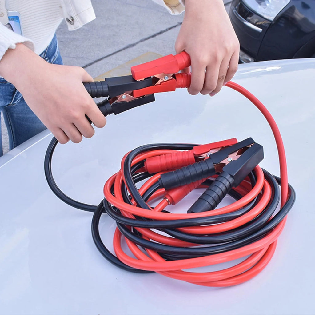 Dbuoem 2Pcs/Set Battery Cable Portable High Efficiency Durable Heavy Duty Car Jump Booster for Van