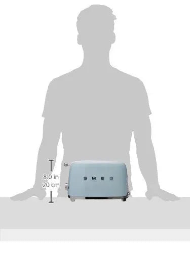 2 Slice Toaster with 6 Presets and Defrost TSF01PBUS, Pastel Blue