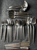 Japan Stainless Steel Flatware 32 Assorted Piece Set Vtg 1960s