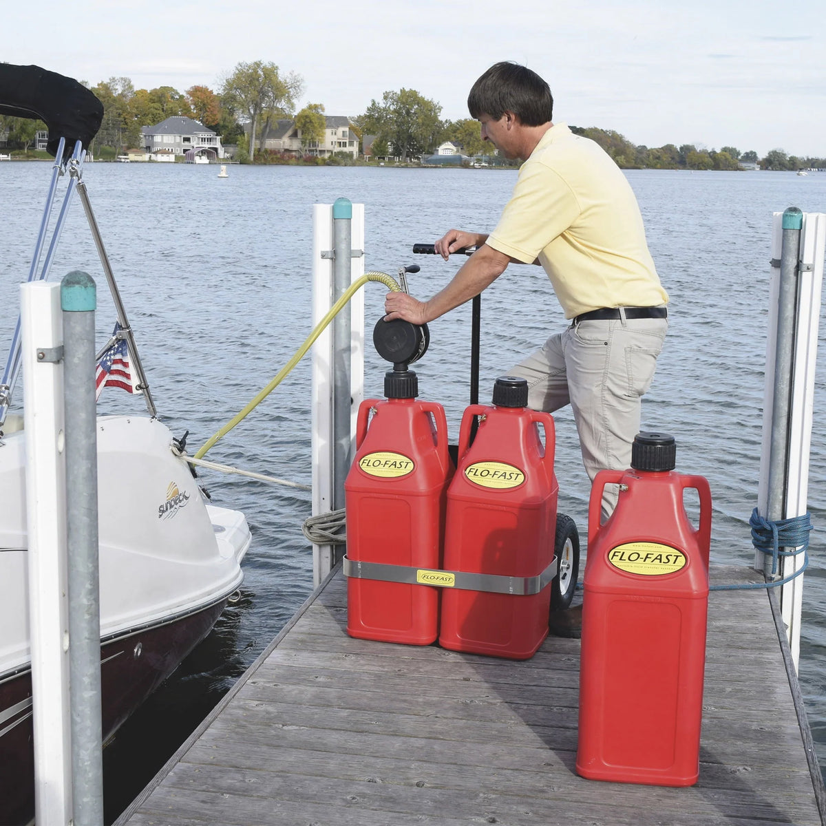 10.5-Gallon, Red, For Gasoline Container, Model# 10501
