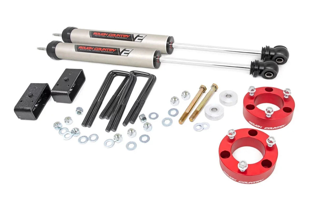 Rough Country 3 Lift Kit w/V2 Shocks for 2005-2023 Toyota Tacoma - 74570RED