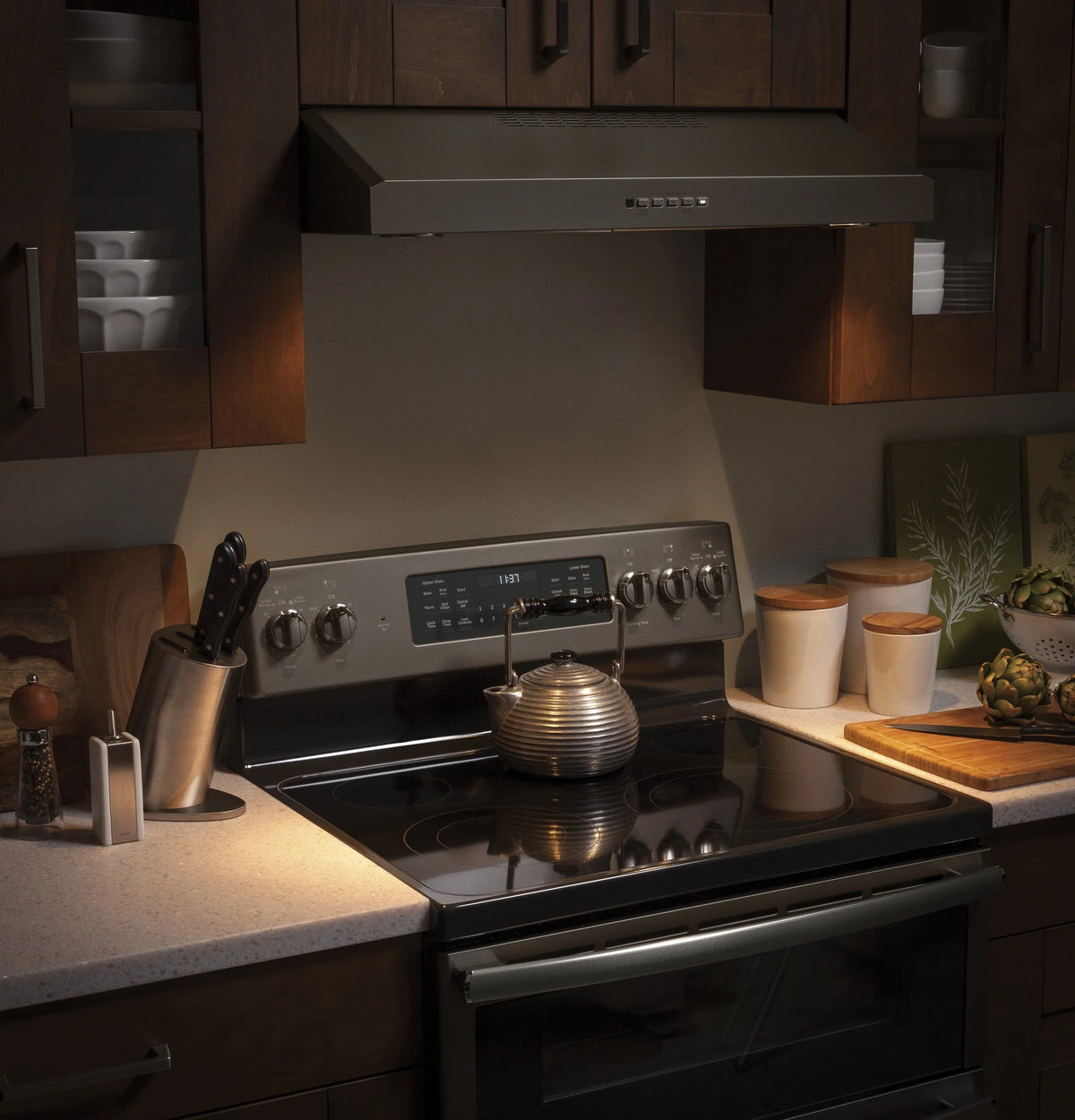 GE - 30 Convertible Range Hood - Slate