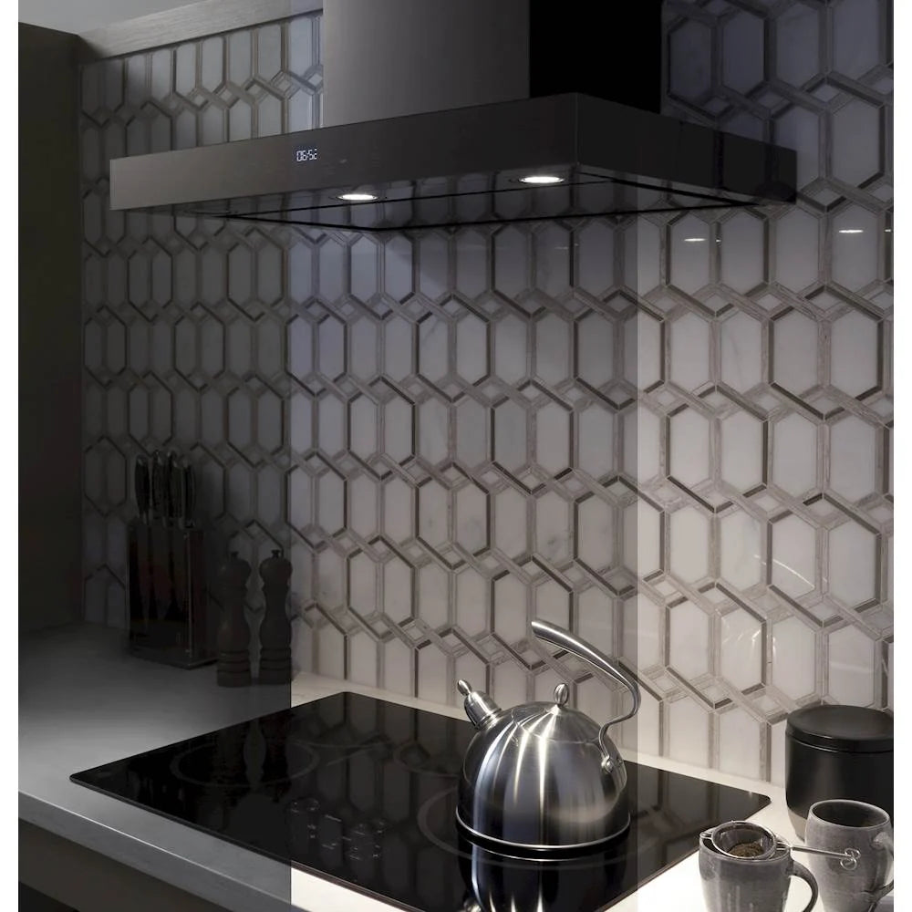 GE - 36 Convertible Range Hood - Black stainless steel