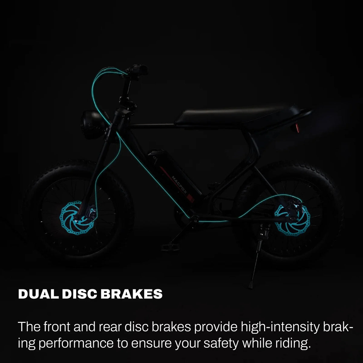 MACFOX Electric Bike, Ebike 500W/48V/10.4Ah, 20 Fat Tire Electric Bicycles Up to 20MPH & 40 Miles with Retro Motorcycle Design, Removable Battery, 50N.m Max Torque