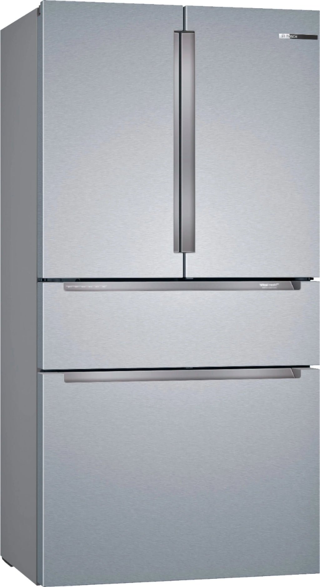 Bosch - 800 Series 20.5 Cu. Ft. 4-Door French Door Counter-Depth Smart Refrigerator - Stainless steel