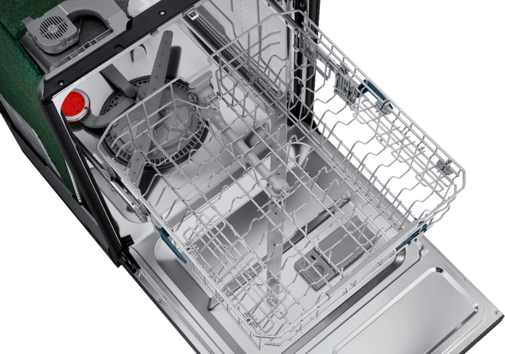 Samsung - StormWash 24 Top Control Built-In Dishwasher with AutoRelease Dry, 3rd Rack, 48 dBA - Black stainless steel