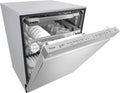 LG - 24 Top Control Smart Wi-Fi Enabled Dishwasher with QuadWash and Stainless Steel Tub - Stainless steel