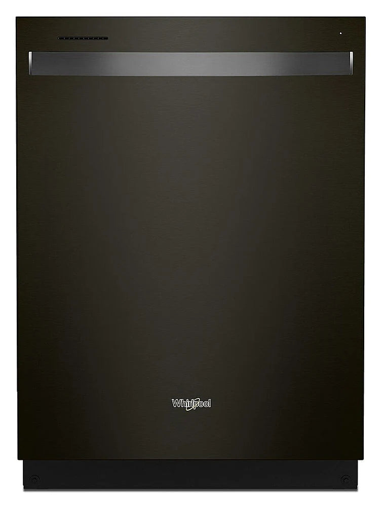 Whirlpool - 24 Top Control Built-In Dishwasher with Stainless Steel Tub, Large Capacity & 3rd Rack, 47 dBA - Black stainless steel