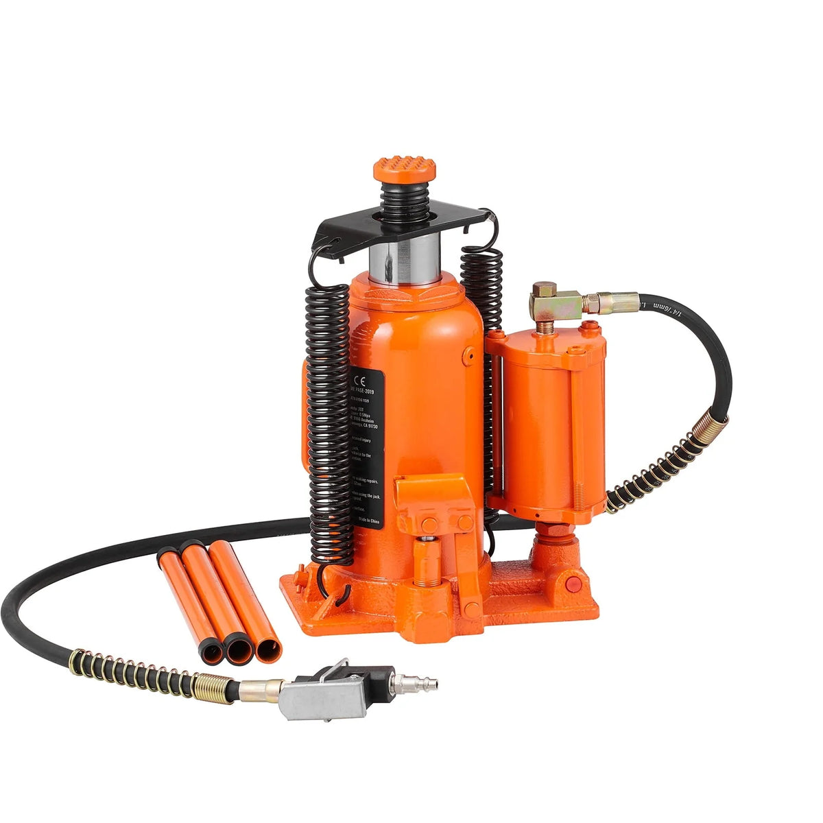 SKYSHALO Air Hydraulic Bottle Jack, 20 Ton Capacity, for High-Lift Automotive Repair in Car Shops