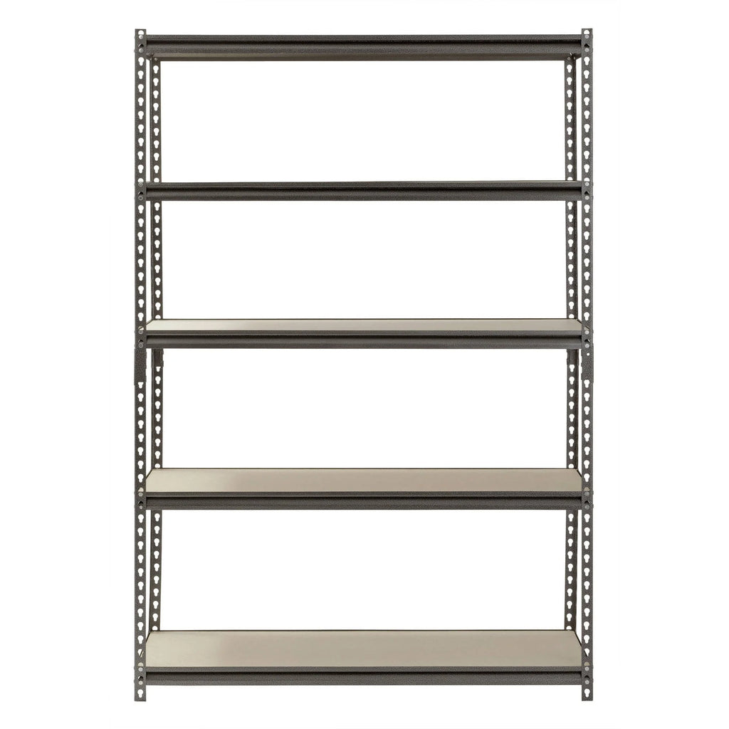Muscle Rack 48W x 18D x 72H 5-Shelf Steel Freestanding Shelves, Silver