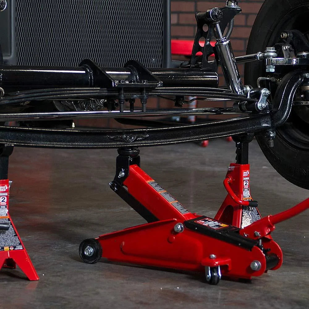 Big Red 8075591 14.93 in. 5000 lbs Hydraulic Automotive Trolley Jack, Red