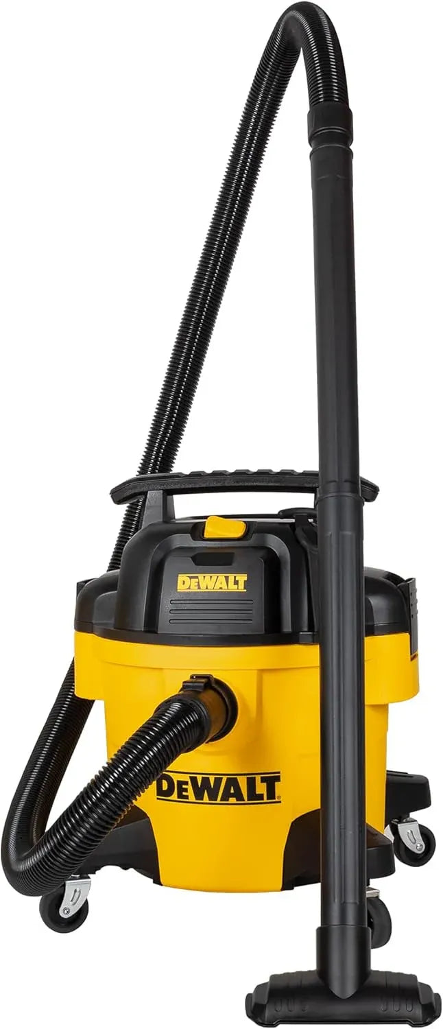 DXV06P 4 Peak HP Shop Vacuums, 6 Gallon Poly Wet/Dry Vac, Heavy-Duty Shop Vacuum with Blower Function Yellow+Black