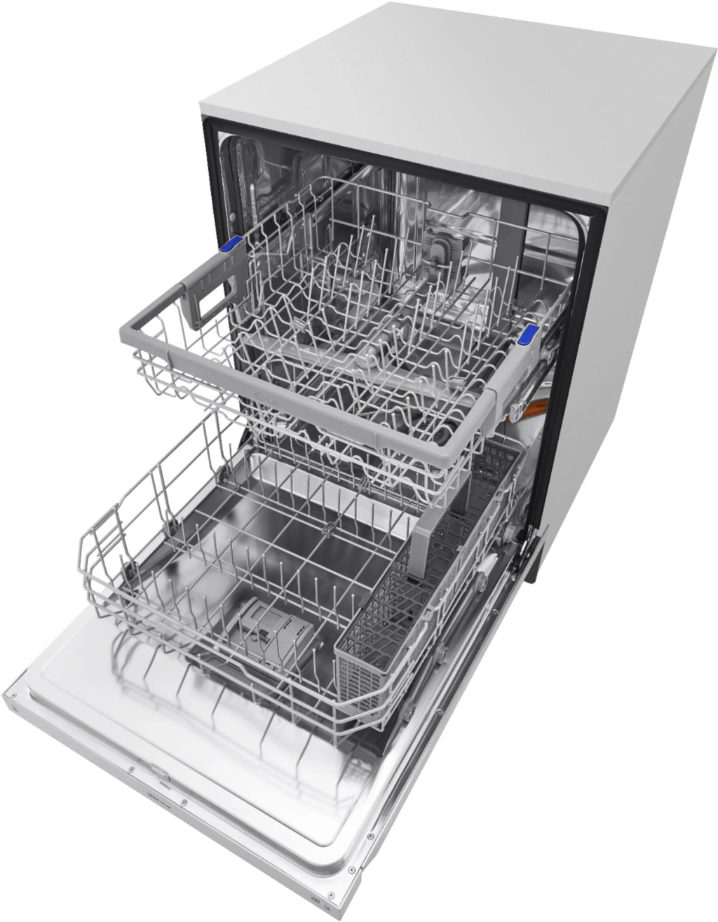 LG - 24 Front-Control Built-In Dishwasher with Stainless Steel Tub, QuadWash, 48 dBa - Stainless steel