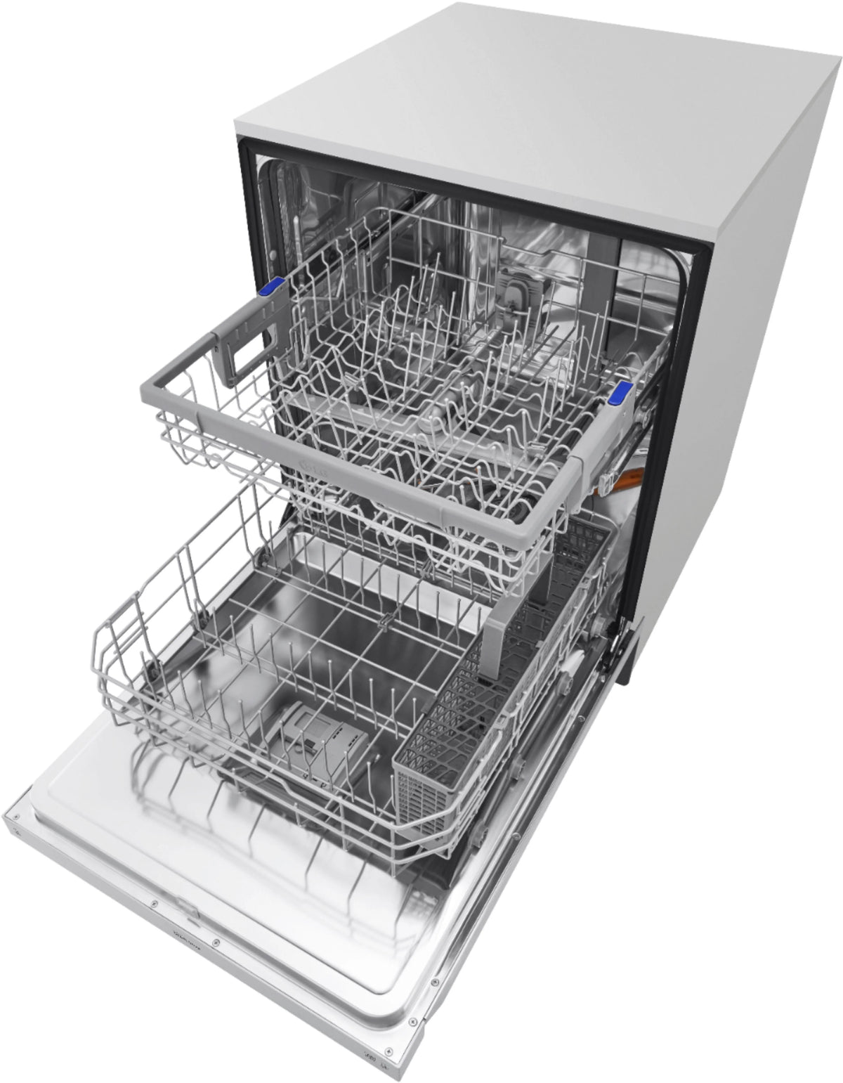 LG - 24 Front-Control Built-In Dishwasher with Stainless Steel Tub, QuadWash, 48 dBa - Stainless steel