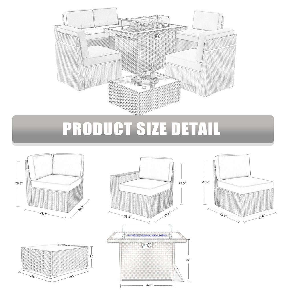 LayinSun Outdoor Furniture Sectional Conversation