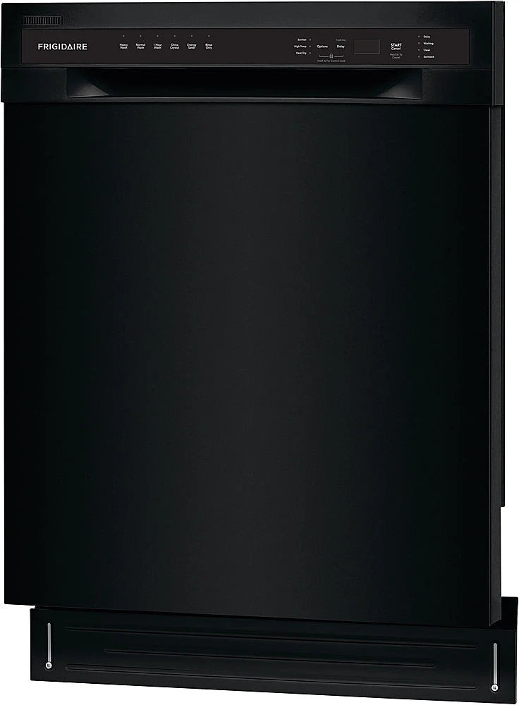 Frigidaire - 24 Compact Front Control Built-In Dishwasher with Stainless Steel Tub, 52 dBA - Black