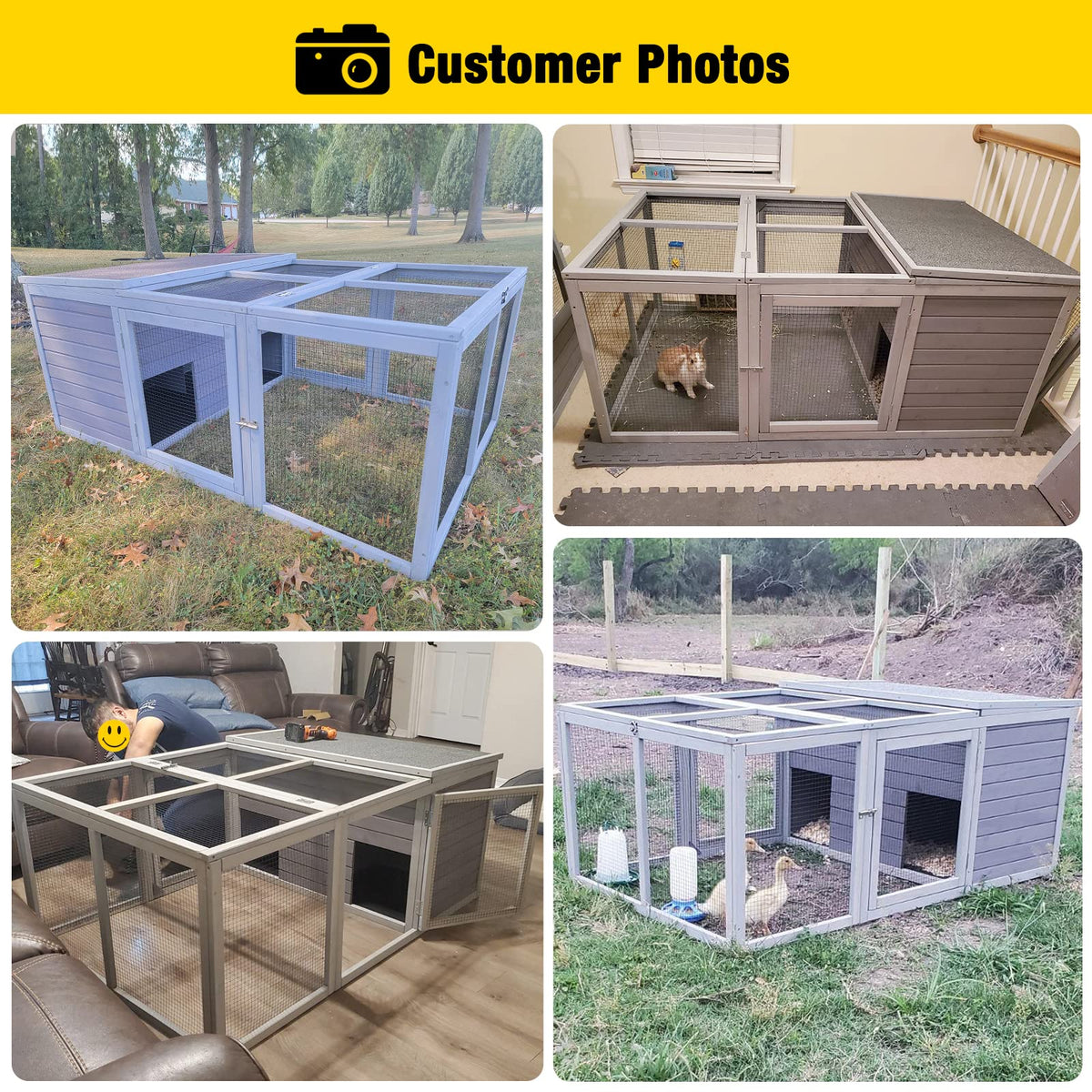 Aivituvin Rabbit Outdoor Playpen Enclosure