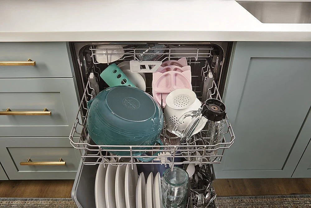 Whirlpool - 24 Top Control Built-In Dishwasher with Stainless Steel Tub, Large Capacity & 3rd Rack, 47 dBA - Stainless steel