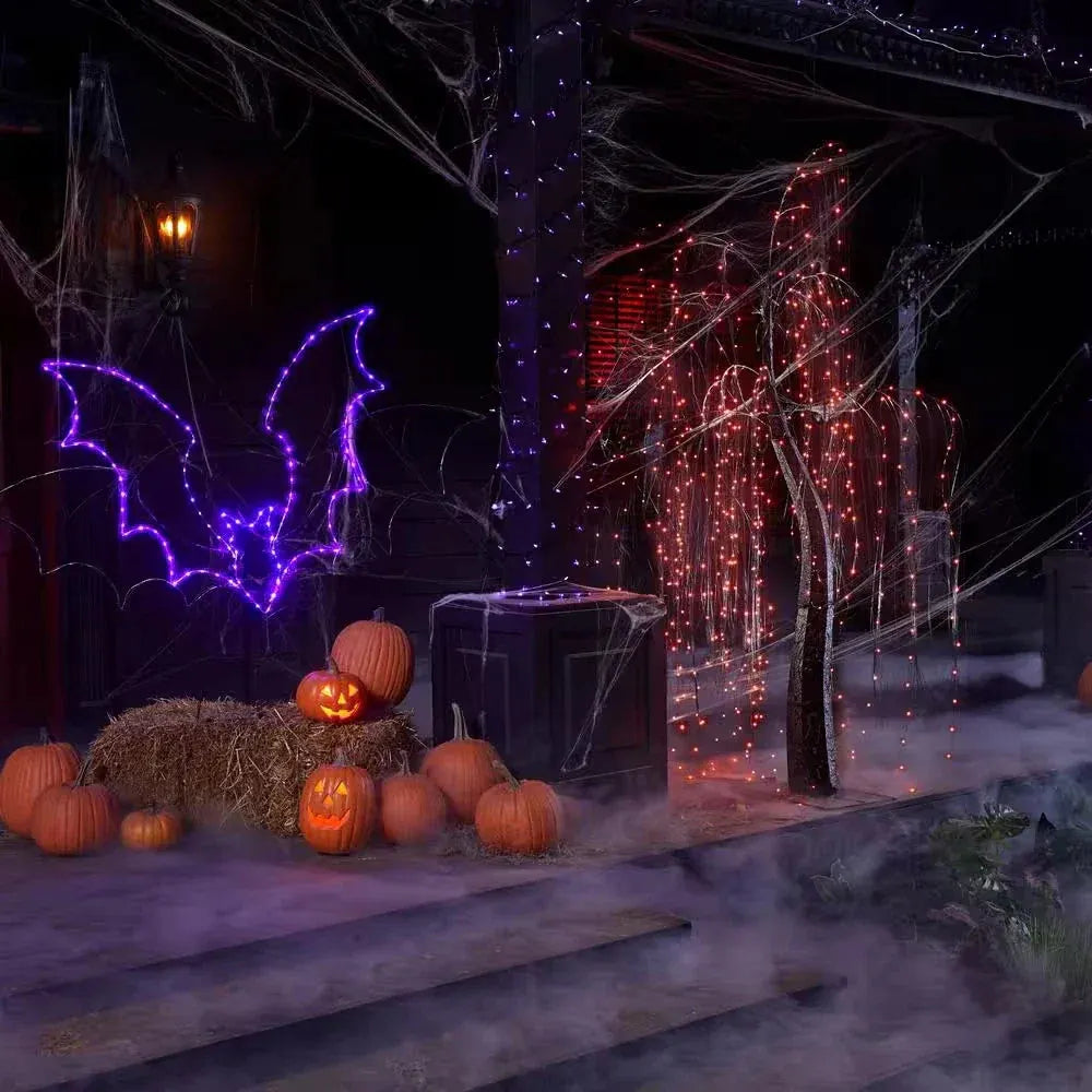 5.5 Ft Halloween Classics LED Bat Silhouette Yard Decor Outdoor Halloween Prop