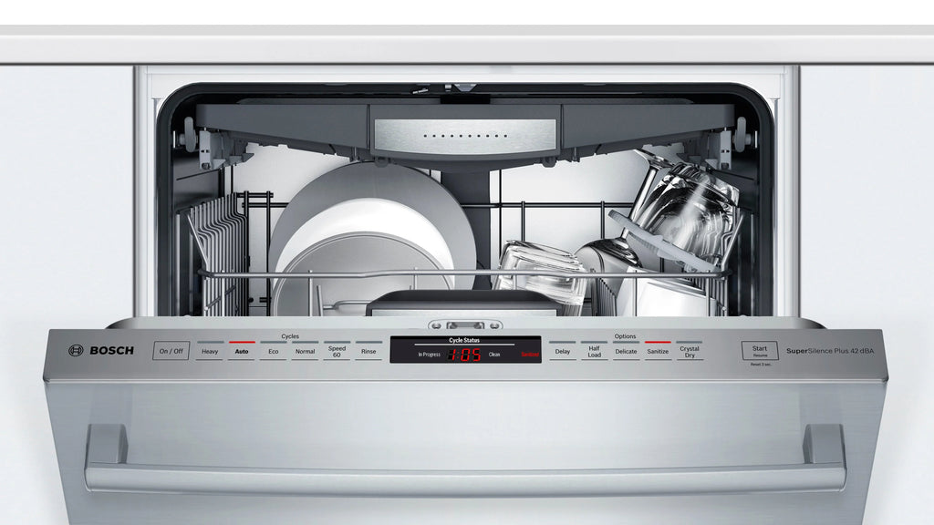 Bosch - 800 Series 24 Top Control Built-In Dishwasher with CrystalDry, Stainless Steel Tub, 3rd Rack, 42 dBa - Stainless steel
