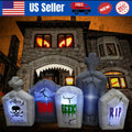 6FT Halloween Inflatable Tombstone LED Blow Up Tombstone Outdoor Scary Decor