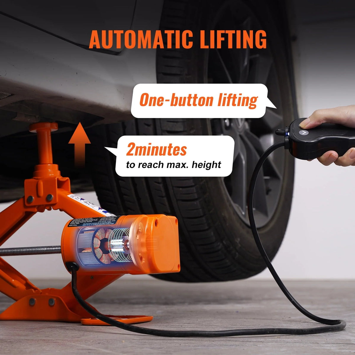 BENTISM Electric Car Jack 3 Ton Electric Scissor Jack Car Repair Tool for SUV Sedans