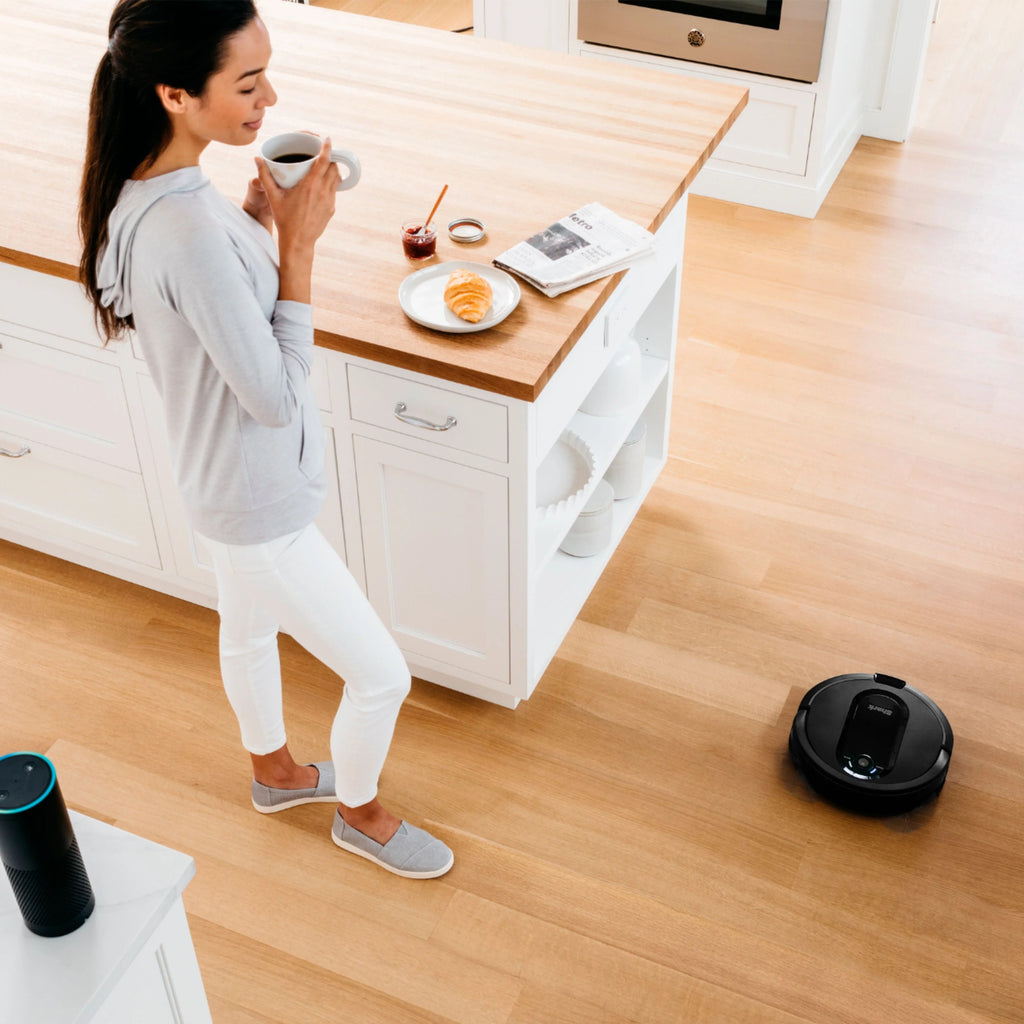 Shark - IQ Robot Self-Empty XL RV1001AE, Wi-Fi Connected, Robot Vacuum with Self-Cleaning Brushroll - Black