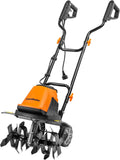 LawnMaster TE1318W1 Corded Electric Tiller 13.5-Amp 18-Inch Orange