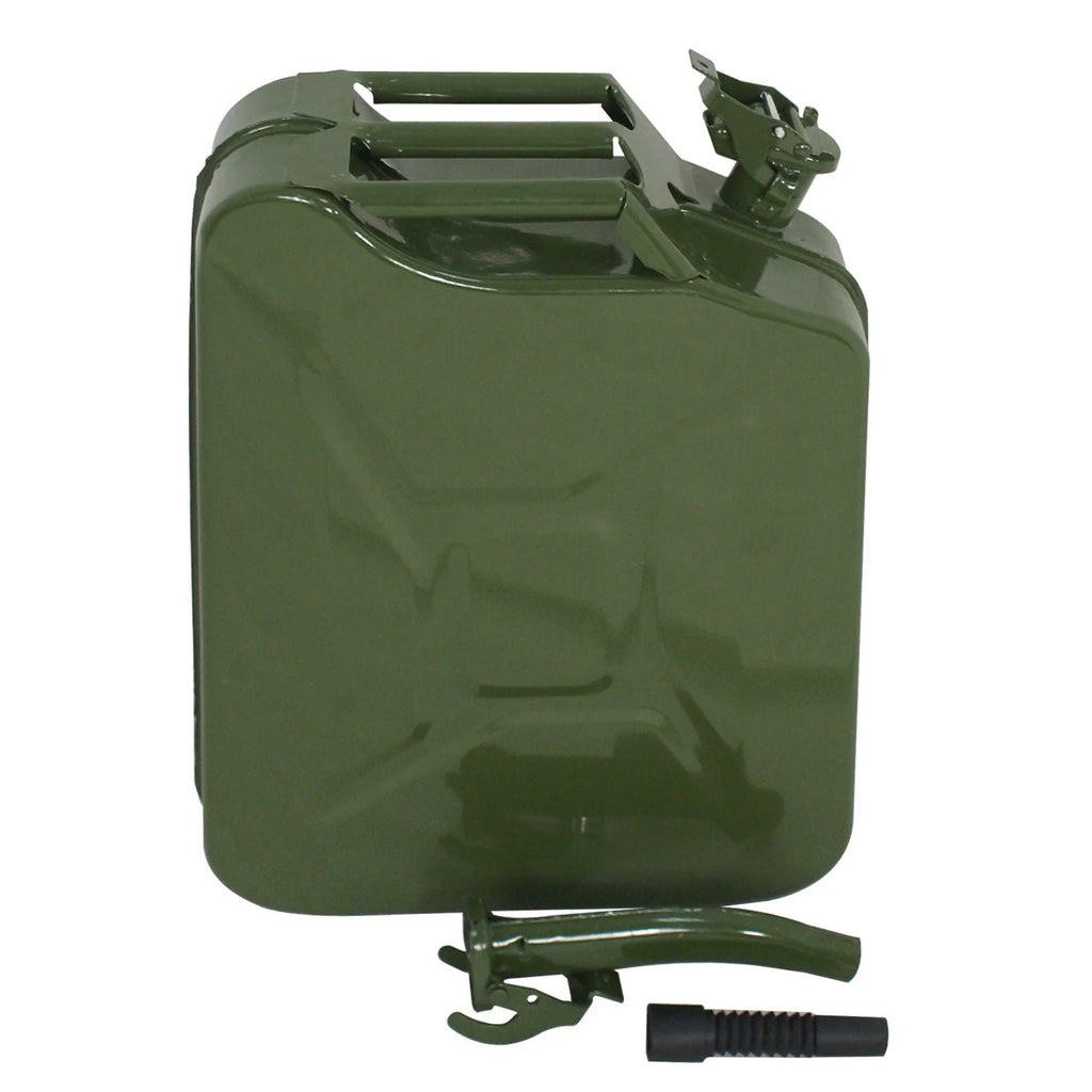 ZENY Jerry Can 5 Gallon Fuel Steel Tank NATO Style Extension Spout Gasoline Storage, 5 Pieces