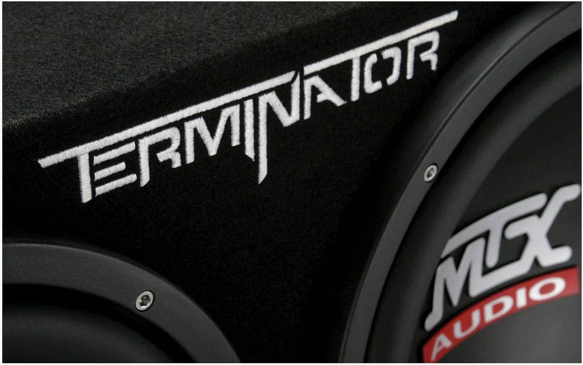 MTX TNE212D 12 1200W Dual Loaded Car Subwoofers + Box + Planet 1500W Amp + Kit