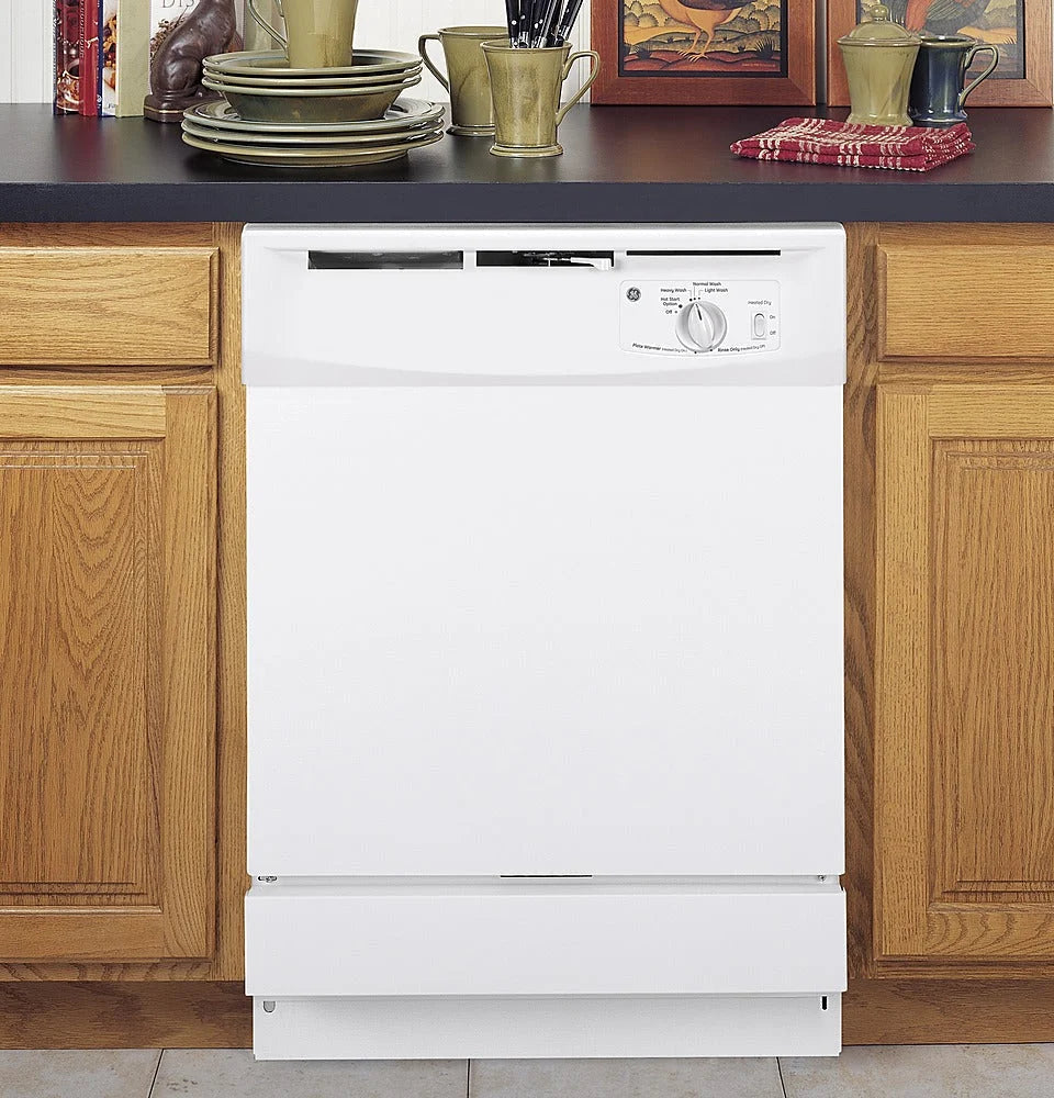 GE - 24 Built-In Dishwasher - White on white