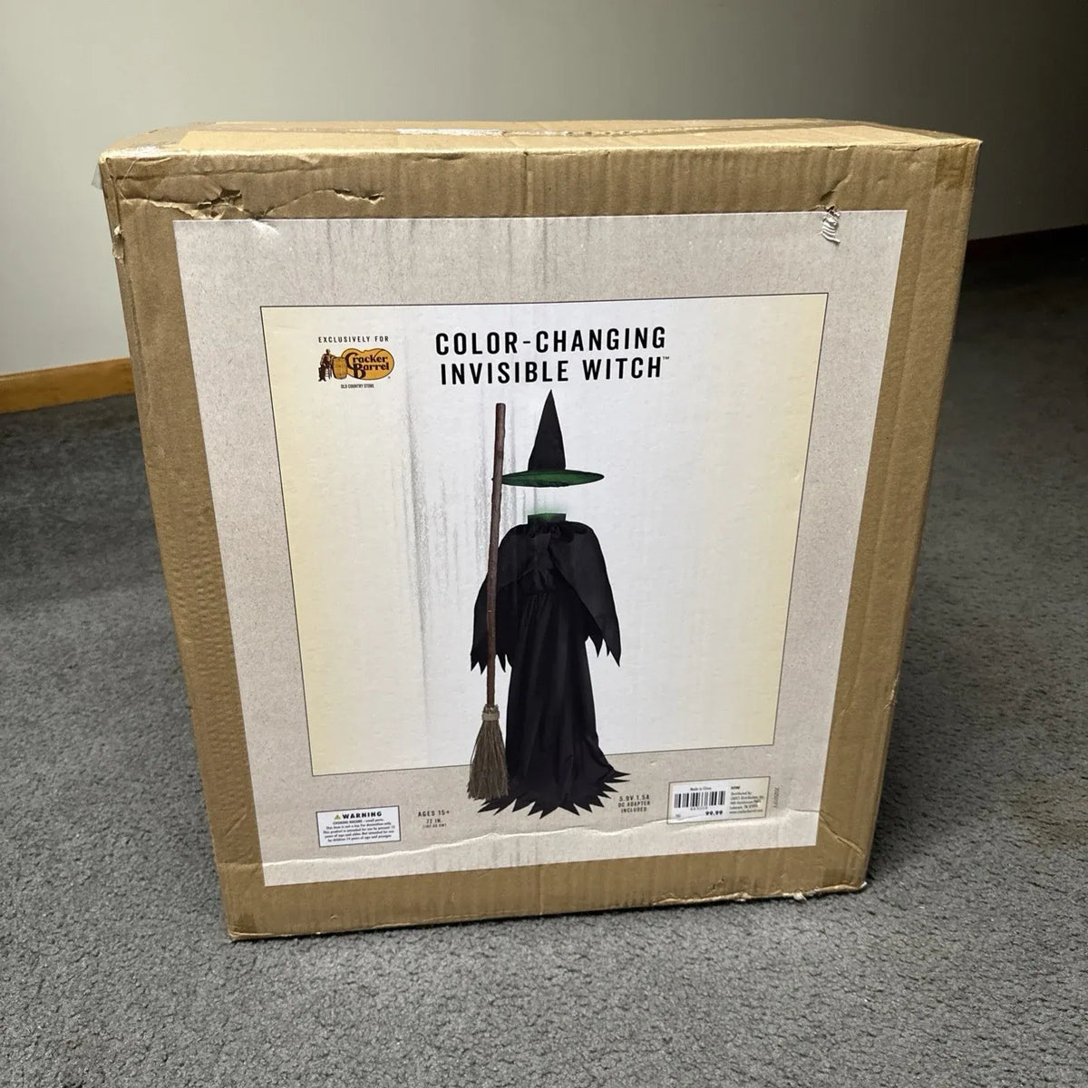 Cracker Barrel 6 Ft Animated Invisible Witch Animatronic Halloween Prop New