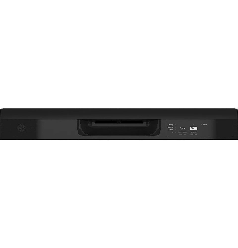 GE - Front Control Dishwasher with 60dBA - Black