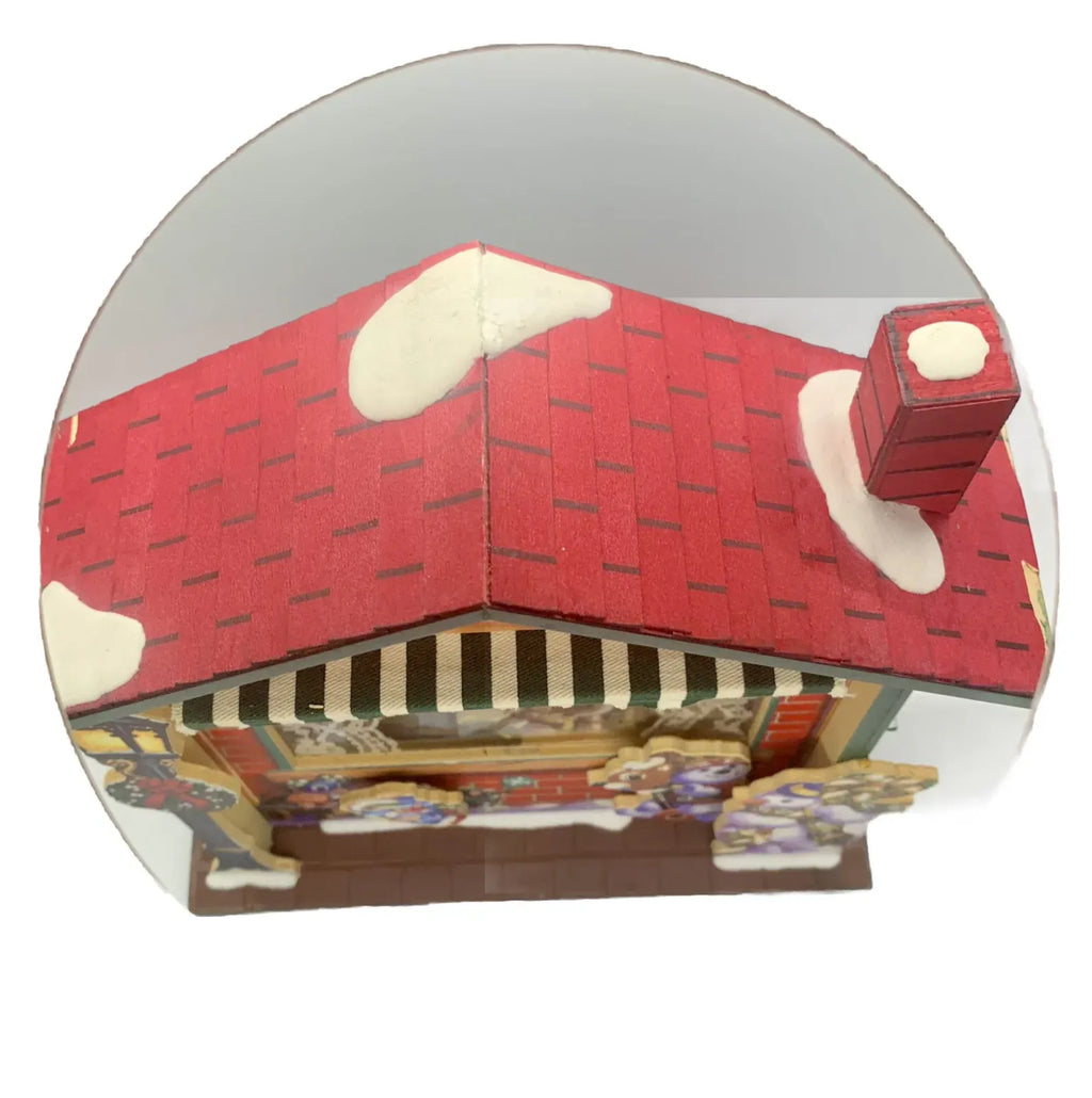 *RARE* Santa's Shop Animated Wooden Decoration Musical Snowman Christmas TESTED