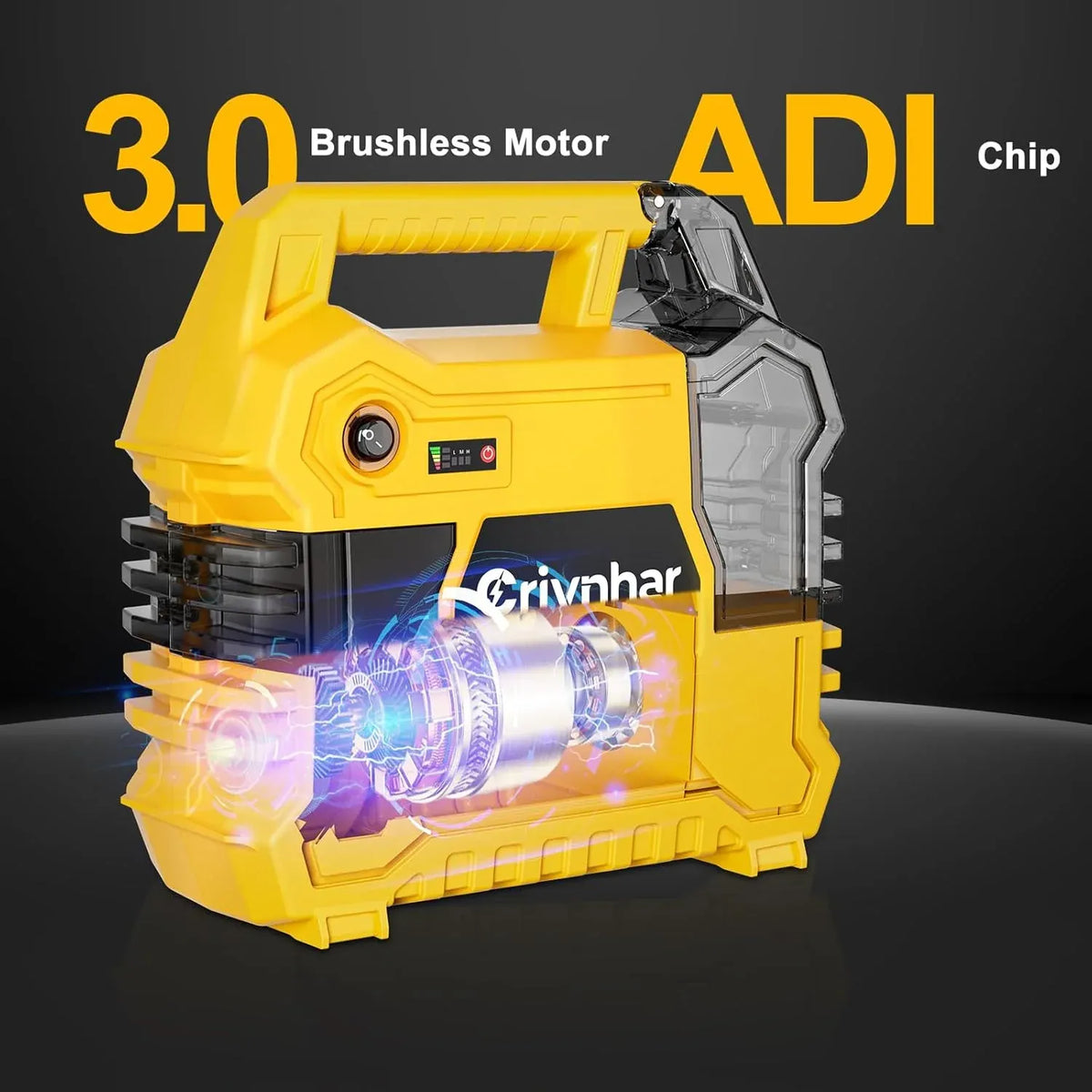 Cordless Electric Pressure Washer Compatible for DEWALT 20V Battery 1015 PSI Cordless Power Washer with Brushless Motor 9000 RPM, 4 Nozzles for Car Floor Patio Wall Cleaning (Battery Not Included)