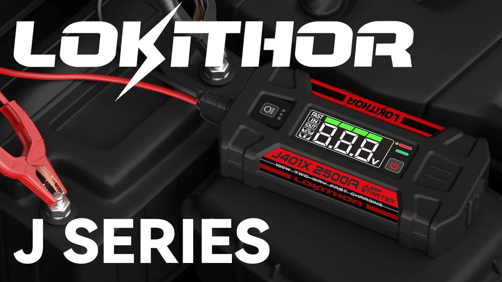 LOKITHOR JA401 3750A 12V Jump Starter with Air Compressor, 60W Two-Way Fast Charing, Lithium Battery Starter with 150PSI Digital Tire Inflator, Car Battery Booster for 10.0L Gas or 8.0L Diesel Engines